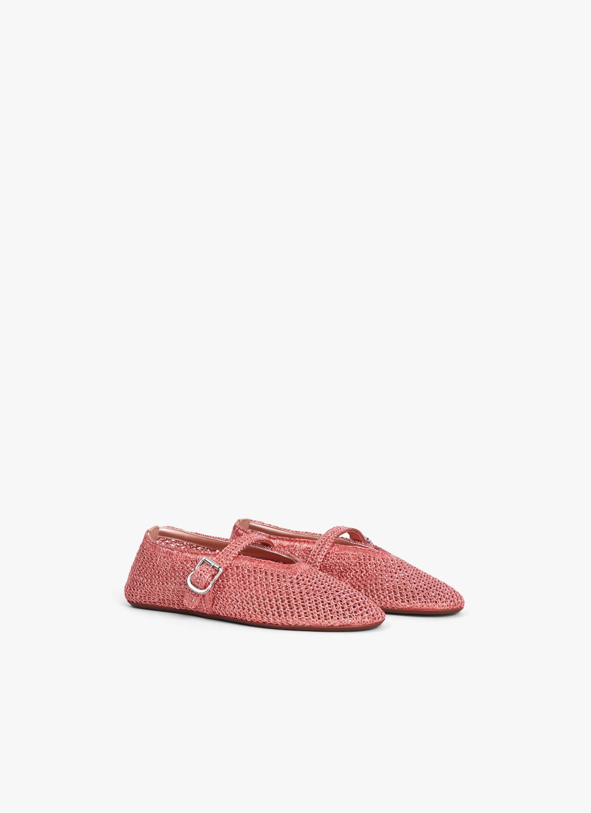 BALLET FLATS IN KNITTED LUREX ALAÏA CORAL BALLET FLATS IN KNITTED LUREX